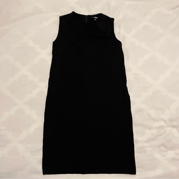 Uniqlo black sleeveless midi dress, XS - Picture 5 of 10